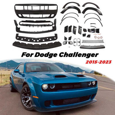 Front Bumper Cover with Fender Flares Fits 2015-2023 Dodge Challenger Hellcat