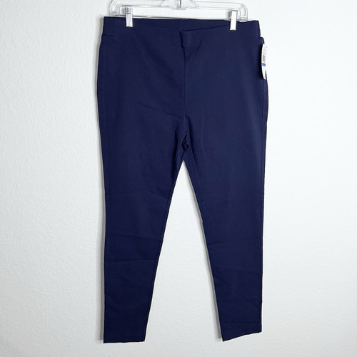 Michael Kors Pants Women XL Navy Blue Skinny Stretch Pull On High Rise W