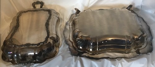 Silver Plate By Poole Lancaster Rose EPCA 402 Patterned Dish & Lid Vintage - Picture 3 of 5