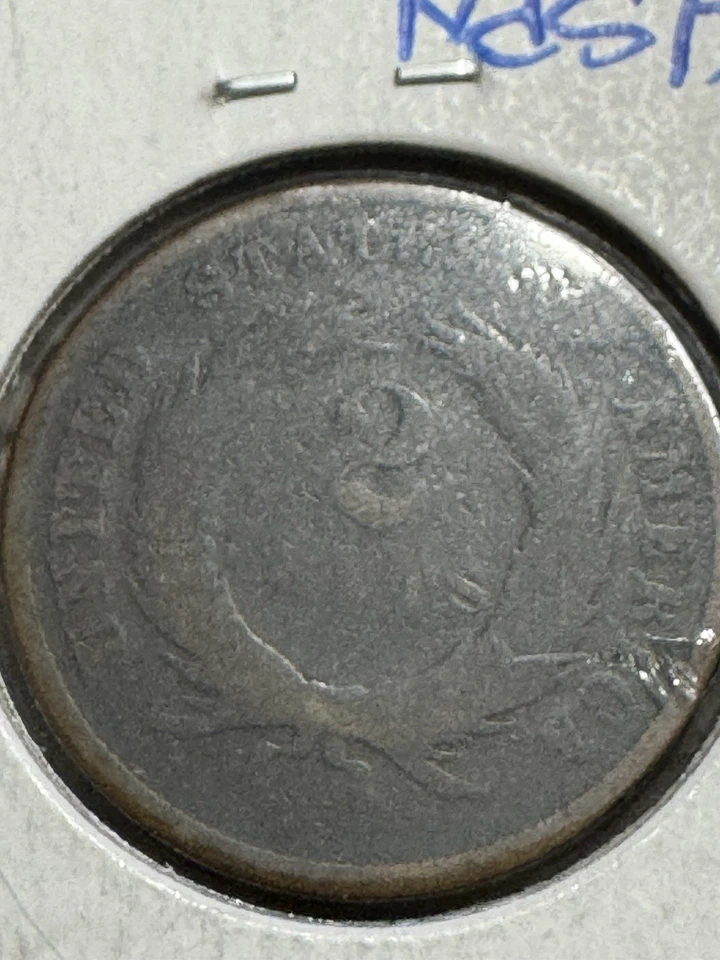 1872 Two Cent Piece, The Key Date, Free shipping - Image 3 of 3