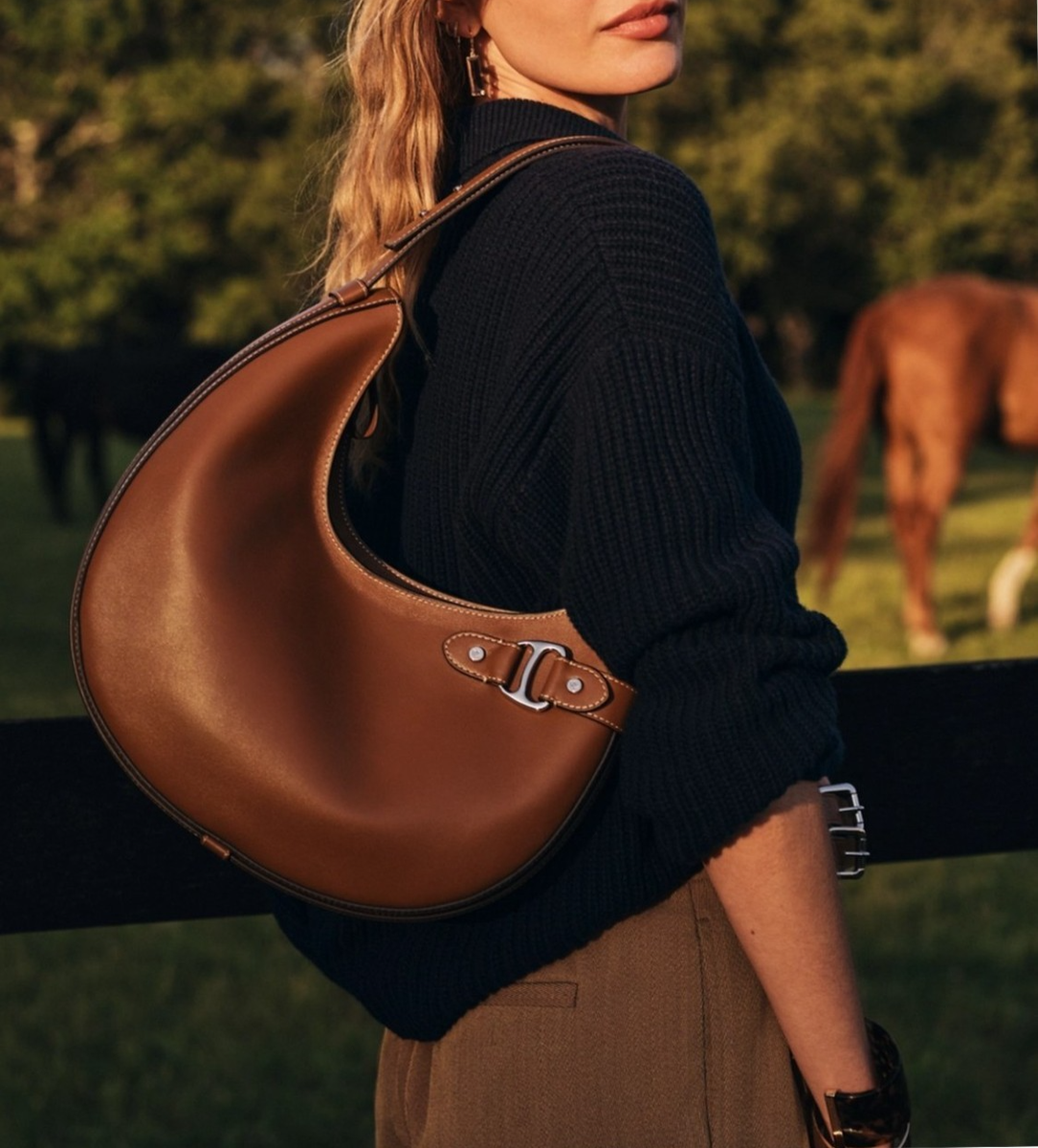 Lauren Ralph Lauren Leather Large Tasha Convertible Shoulder Bag