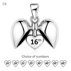 925 Sterling Silver Heart Pendant for Necklace - Birthday Gifts for Her Women