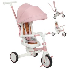 7 in 1 Tricycle Stroller for Toddler with Adjustable Push Handle