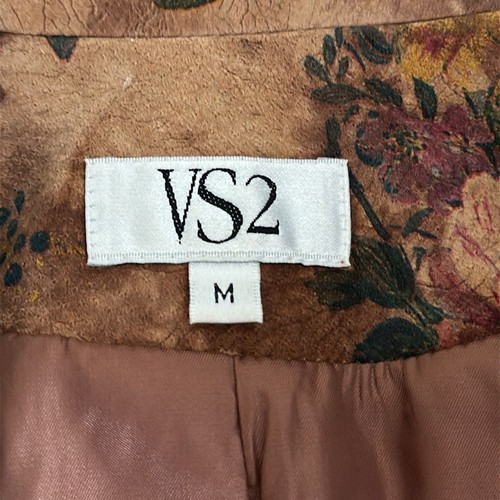 VS2 VTG Genuine Suede Floral Jacket Women’s Size M Mandarin Collar Boho Western - Picture 8 of 15