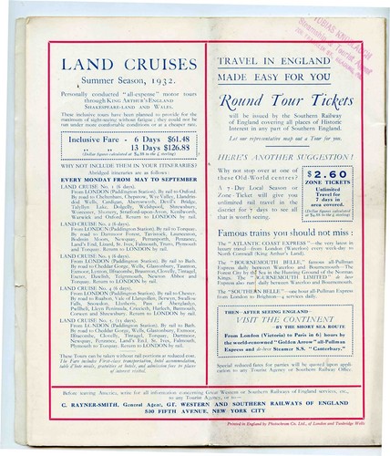 King Arthur's England Brochure Great Western & Southern Railways of England 1932 - Picture 5 of 5