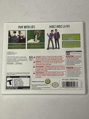 The Sims 3 (Nintendo 3DS, 2011) CIB Complete TESTED - 第 2/4 張圖片