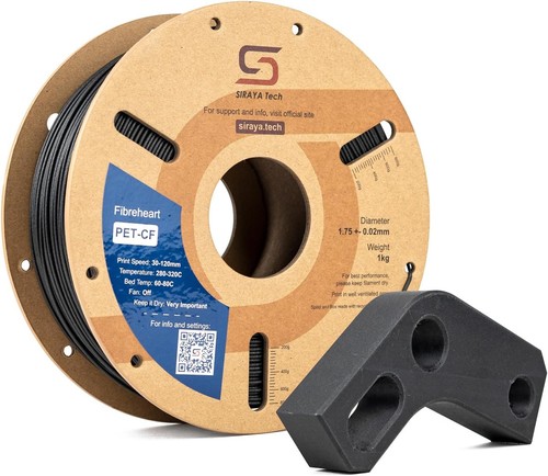Siraya Tech Fiberheart PET-CF 3D Filament - Carbon Fiber Pet-cf Black - Bild 1 von 6