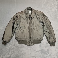 US Army Jacket Mens Large Olive CWU 45P Flyers Cold Weather Military Bomber