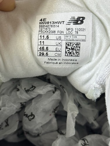 New Balance 813 Walking Shoes White Leather Strap Men’s 11.5 4E MW813HWT - Picture 7 of 8