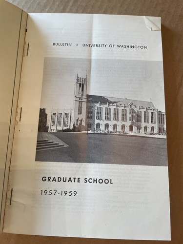 1957-1959 Bulletin University of Washington Graduate School Informationsbuch - Bild 2 von 6