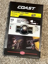 NIB Coast XPH27R IP54 410 Lumens Rechargeable Dual Power Headlamp Hunting Light