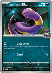 Team Rocket's Ekans 112/182 Destined Rivals Reverse Holo