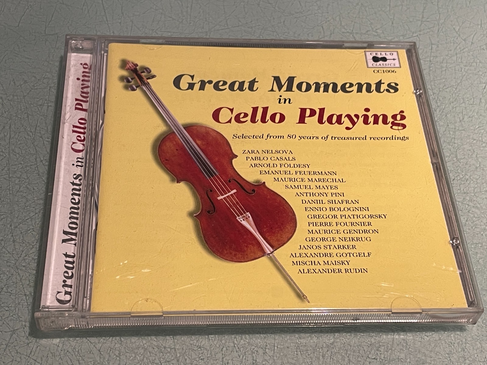 Great Moments in Cello Playing - CD Album - 2001 Cello Classics - 17 Tracks
