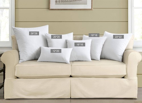 ® 18 x 18 Decorative Feather Down Throw Pillow Inserts (Set of 2, White) for ... - Bild 6 von 7