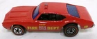 Vintage Redlines Hot Wheels Red Fire Department Loose Chief Car 1969 Hong Kong