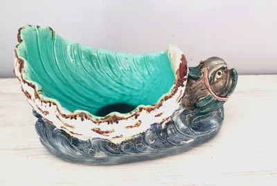 VIDE POCHE BARBOTINE MAJOLICA -THOMAS SERGENT 1830-1890 -PALISSY 19ème SIECLE - Photo 1/4