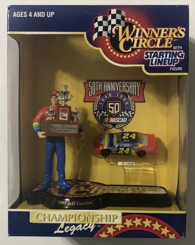 Startaufstellung Winners Circle NASCAR Jeff Gordon 1995 Championship Figur & Auto