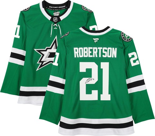 Jason Robertson Dallas Stars Autographed Green Fanatics Premium Jersey