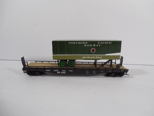 ATHEARN ~ COCHE PLANO DEL Pacífico Norte con walthers n.p. PIGGYBACK #65000 ~ ESCALA HO | Condition: Used