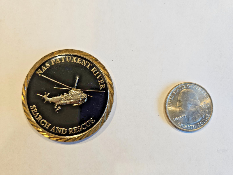 Naval Air Station Patuxent River (SAR) Search + Rescue Challenge Coin