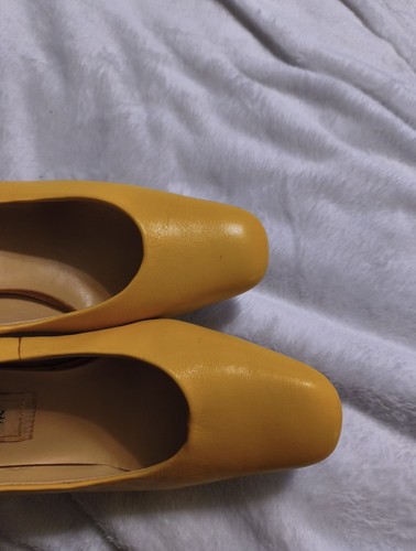 2 tacchi donna vintage anni 80 Espanola 100 pelle spagnola taglia 7m colorati giallo blu - Foto 8 di 15