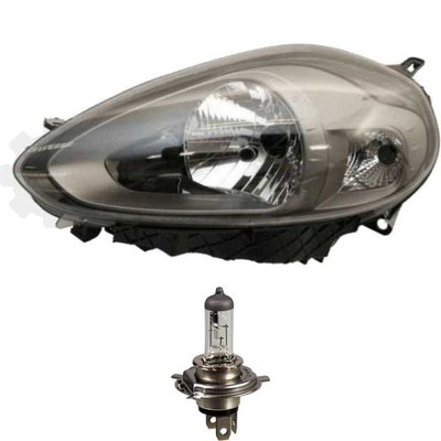 Halogen Scheinwerfer links für Fiat Punto Evo 10.dunkelgrau H4 mit Motor 1382273