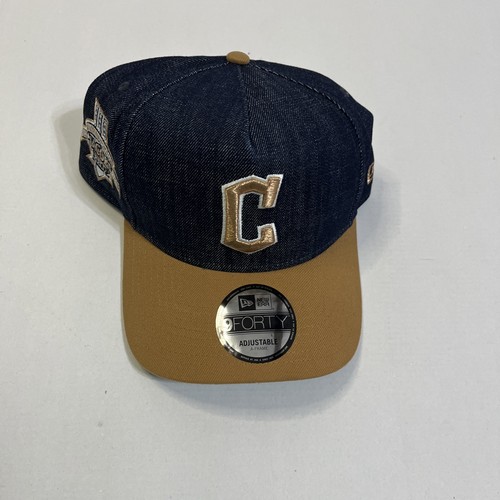 Cleveland Indianer MLB New Era Bold C Logo Jacobs Field Denim Snapback Mütze Neu mit Etikett - Bild 8 von 10