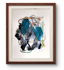 Aleph Original Art 11 14x11  Abstract Expressionism On Paper