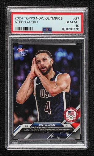2024 Topps Now Olympic/Paralympic Games /89838 Steph Curry PSA 10 GEM MT