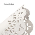  BESTOMZ 100pcs Disposable Oil-Absorbing White Lace Paper Doilies Cake Box Liner