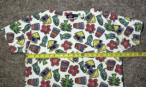 Vintage Dockers Men’s T-Shirt Hawaii Aloha White Single Stitch S/S Crew Size M - Picture 11 of 14