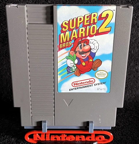 1988 SUPER MARIO BROS. 2 • WORKING w/CASE 5A • VINTAGE NES NINTENDO VIDEO GAMES