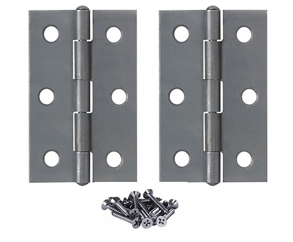 Steel Butt Hinges 75mm 1838 Pattern Complete with Screws H003 Pack of 2