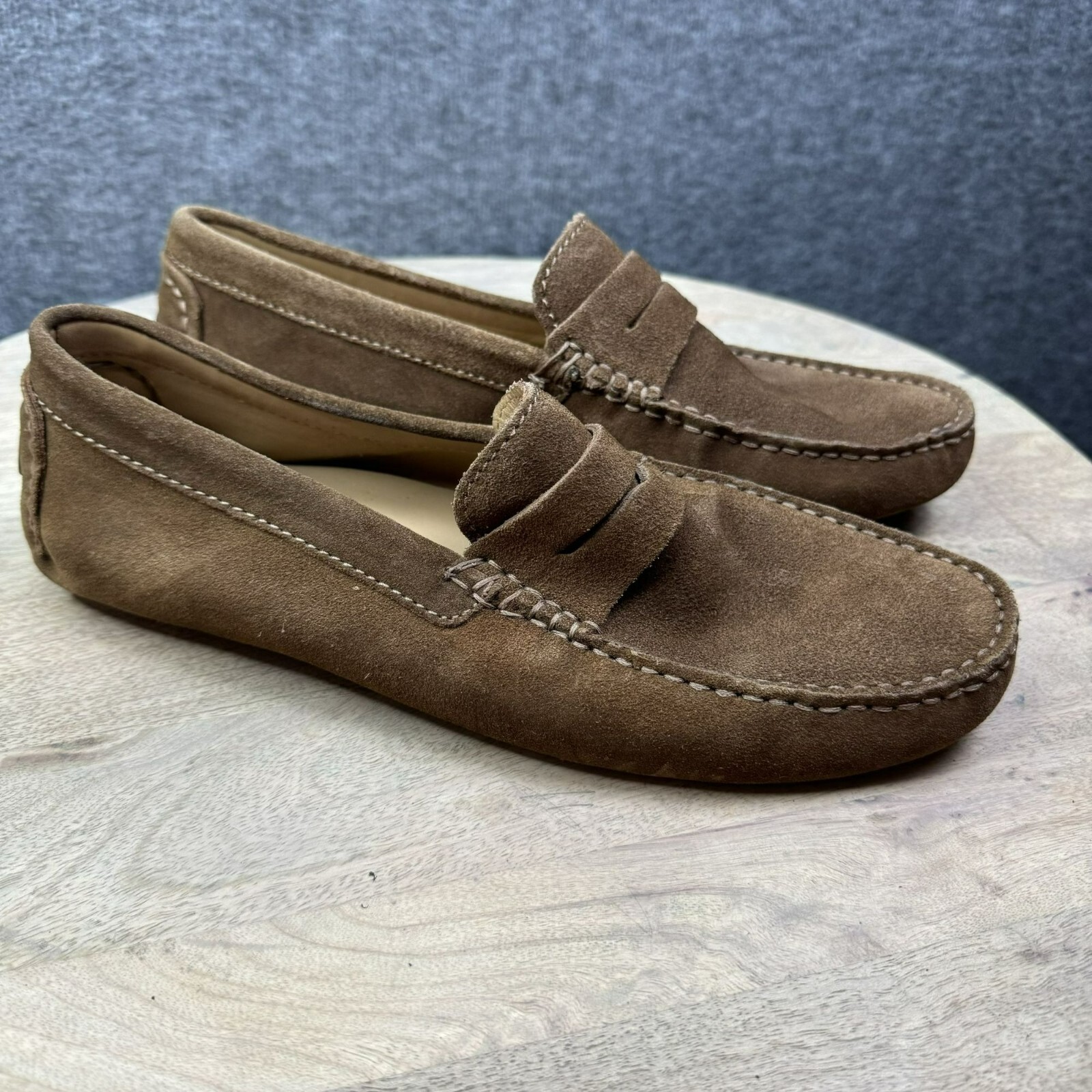 SAOLA Scarpe da guida uomo Aquila Montello in camoscio marrone taglia 40 tomaia in pelle suola in gomma