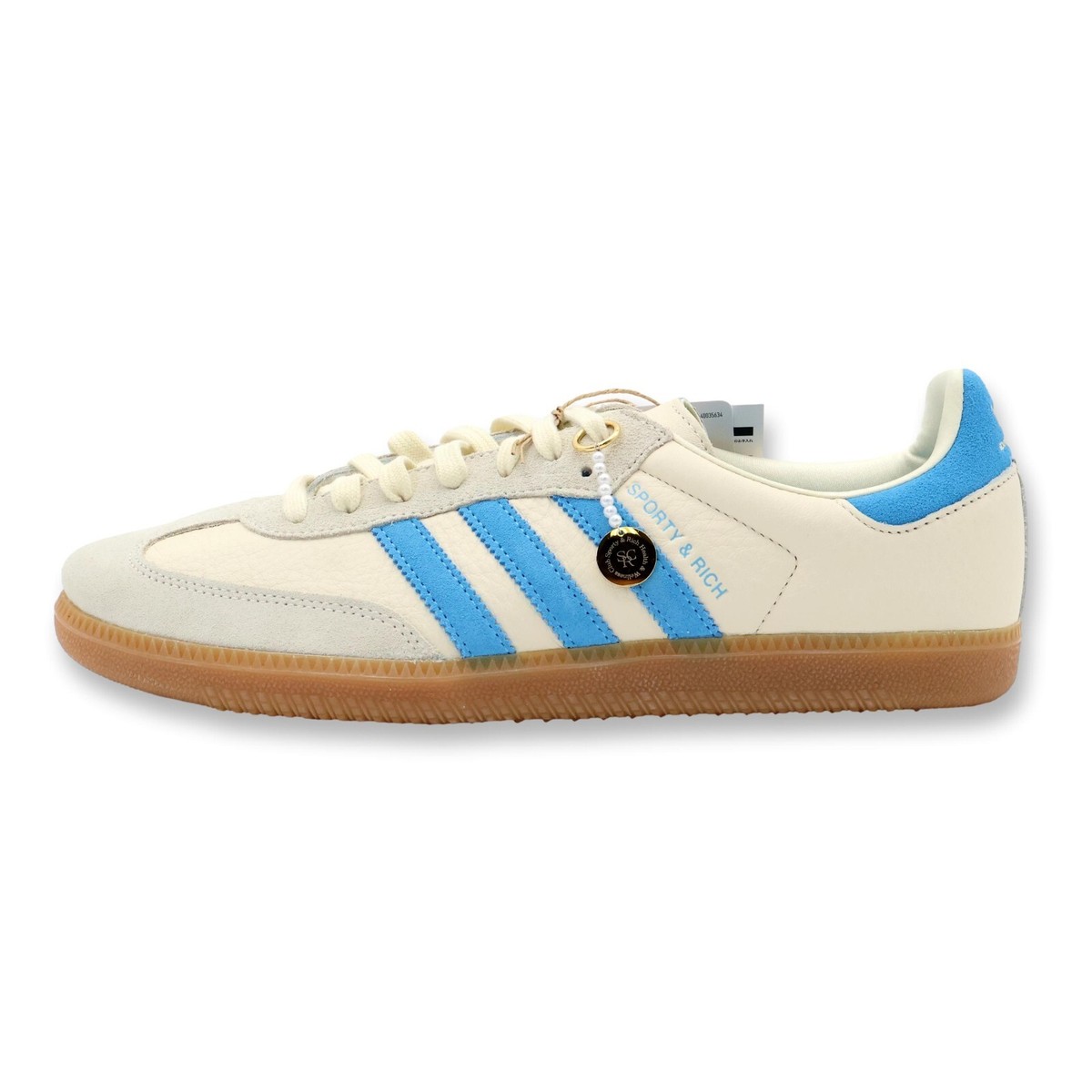 IE7096 Sporty & Rich adidas Samba OG Cream White Blue Rush Gum