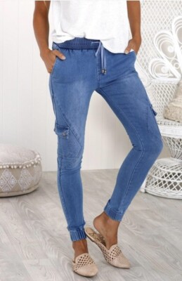 country denim jogger pants