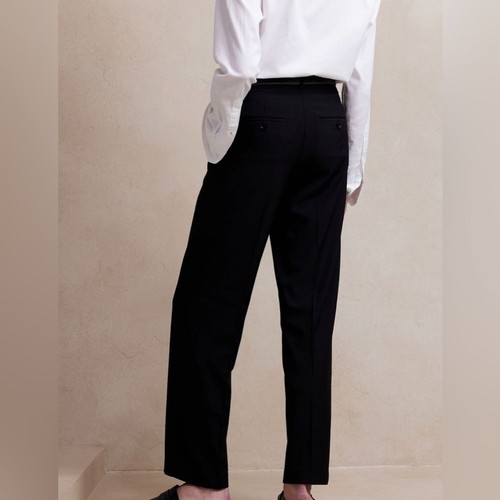 NWT! Banana Republic Black Sculpted Straight Pant - Size 6 Petite - Foto 6 di 7