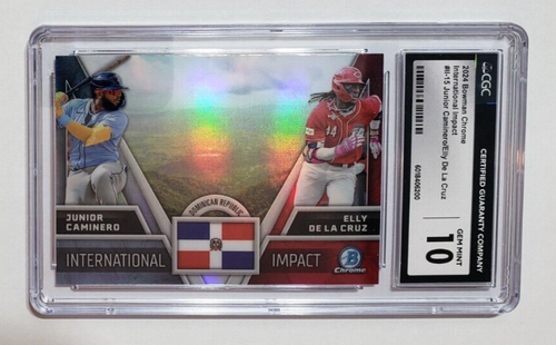 Elly De La Cruz Junior Caminero 2024 Bowman Chrome International Impact II-15 RC - Picture 3 of 24