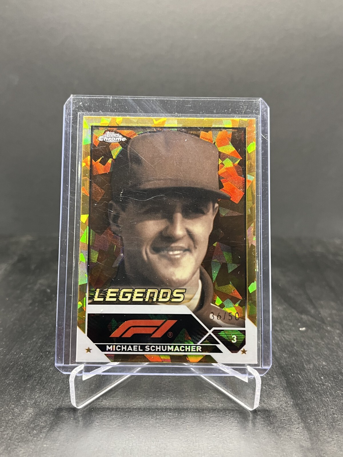 2023 Topps Chrome Sapphire Formula 1 F1 Michael Schumacher Gold 36/50 #199