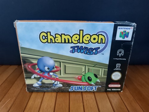 RARE VINTAGE NINTENDO N64 CHAMELEON TWIST PAL VERSION COMPLETE BOXED