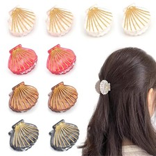 Pack of 10 Mini Seashell Hair Claw Clips Jaw Clip Clamps Mermaid Hair Styling...