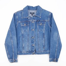 Izod Womens Blue 00s Cotton Casual Denim Jacket L