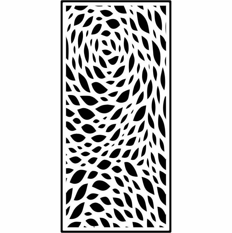 Creative Expressions Floral Leaves Swirl Slimline Stencil Birthday Card Making