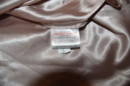 LIPSY Champagne Gold Sequin Organza Skater Mini Skirt Prom Party Dress 8 £70 - Picture 13 of 14