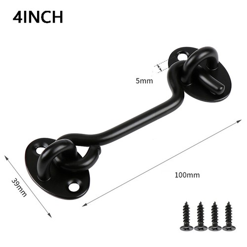 Cabin Hook And Eye Latch Lock Shed Gate Door Stainless Steel Catch Silent Holder - Picture 26 of 36