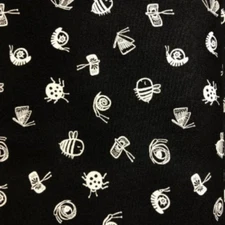 By 1/2 Yard Small White Bugs Black Dear Stella Patt# WG994 Cotton Quilt Fabric