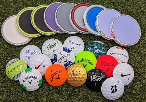 Callaway Chromesoft Golf Ball Marker With Magnetic Clip Chrome Tour Red Number - Bild 3 von 3