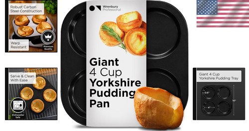 Sartén para pudín Yorkshire antiadherente de alta resistencia de 10" - Limpieza sin esfuerzo garantizada - Imagen 2 de 9