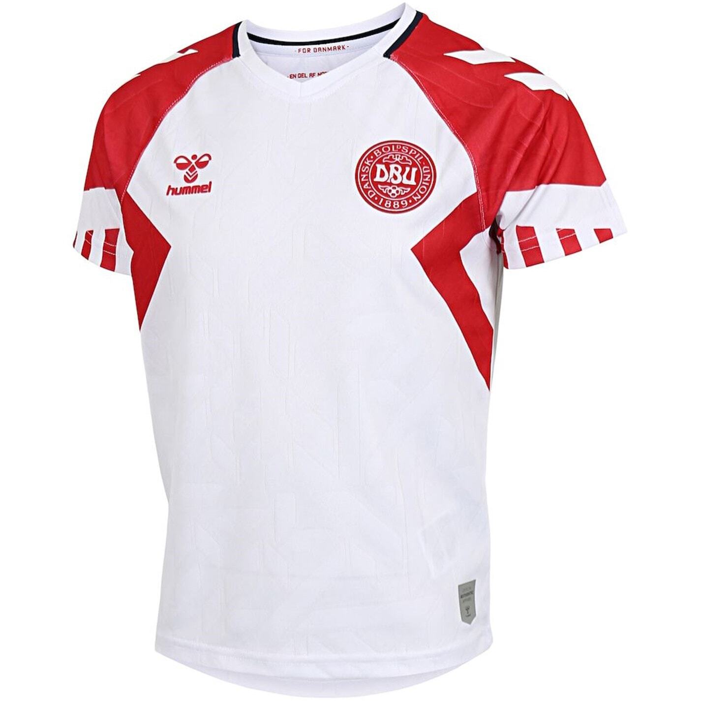 Мужская выездная футболка Hummel Mens Denmark для юниоров 2023 года выпуска.