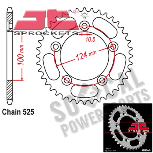Made In Jt Chain And Sprockets JTR897.45SC Steel Rear Sprocket - 45T (Natural Any Good - Foto 11